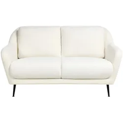2-SITZER-SOFA Chenillegewebe Weiß Eiby