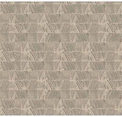 York Wallcoverings Woodcut Black and Linen Wallpaper
