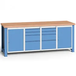 Werkbank KOVO 2x Schrank, 8x Schubladen