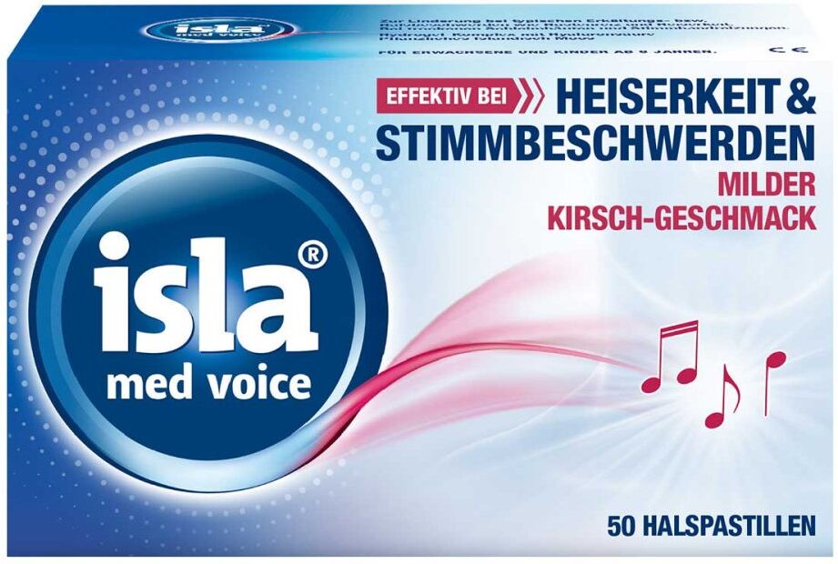 isla med voice Halspastillen bei Heiserkeit & Stimmbeschwerden