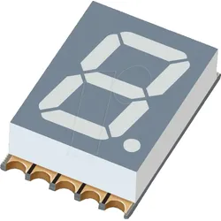 SA EL SMD 10GN - 7-Segment-Anzeige, SMD, 10 mcd, 10 mm, grün