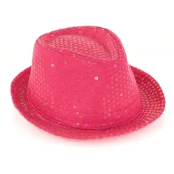 Hut "Pailletten", neonpink