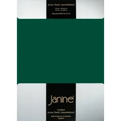 Janine Spannbetttuch Elastic-Jersey 5002 waldgrün 100x200 cm