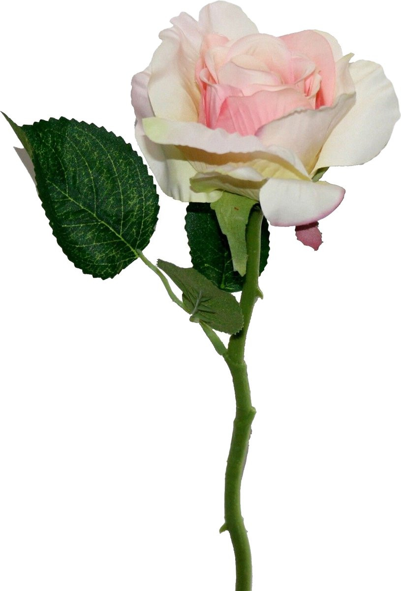 Mica Decorations Kunstbloem Emy Roos - Roze - 31 cm