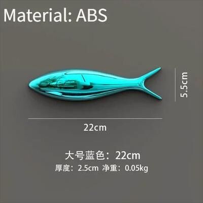 Inspired Finds 3D Electroplated Fish Wall Decoration Pendant blue Plus Size