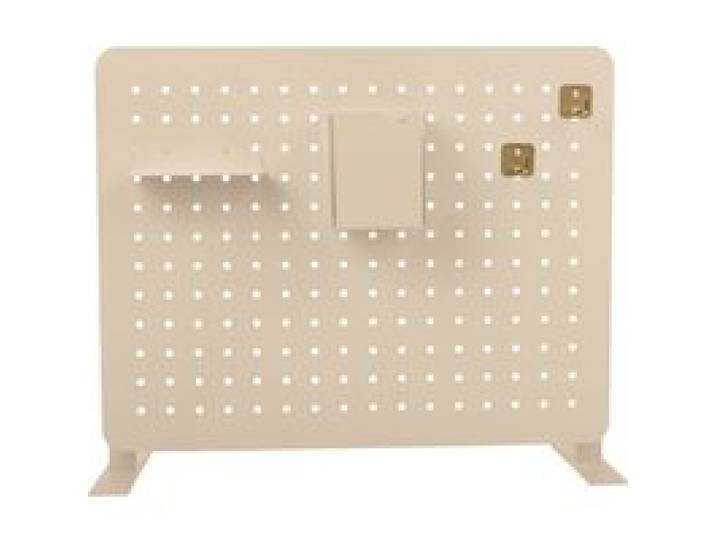 CRELANDO® Tableau perforé, 46,5 x 2,4 x 36,5 cm (Panneau enfichable avec 6 composants, ivoire)