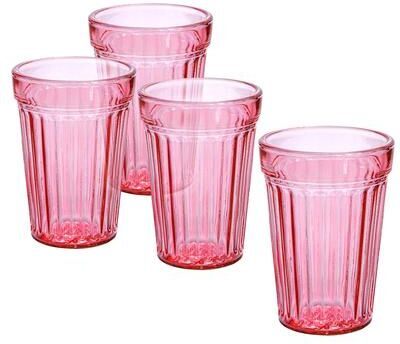 STP Goods Pastel Collection Faceted Drinking Glasses Set of 4 - 8.3 fl oz