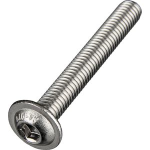 Reyher Linsenkopfschrauben ISO 7380-2, mit Flansch, M6x20mm, Vollgewinde, Edelstahl, Innensechskant, 500 Stück