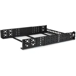StarTech .com 2HE tiefenvestellbare 48,30cm (19") Server Rack Schienen, Serverschrank Zubehör, Schwarz