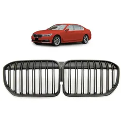 KÜHLERGRILL DOPPELSTEG GRILL PASST passend für BMW 7ER G11 G12 Facelift AB 19 SCHWARZ MATT