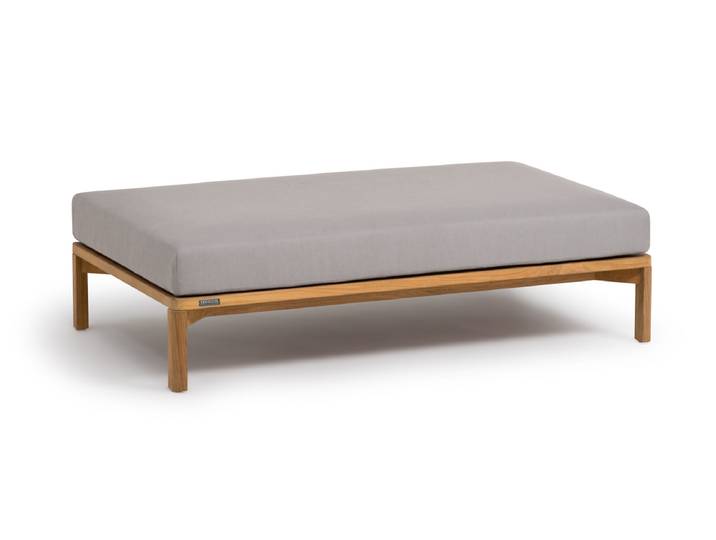 Weishäupl New Hampton Hocker groß Teak Massivholz unbehandelt