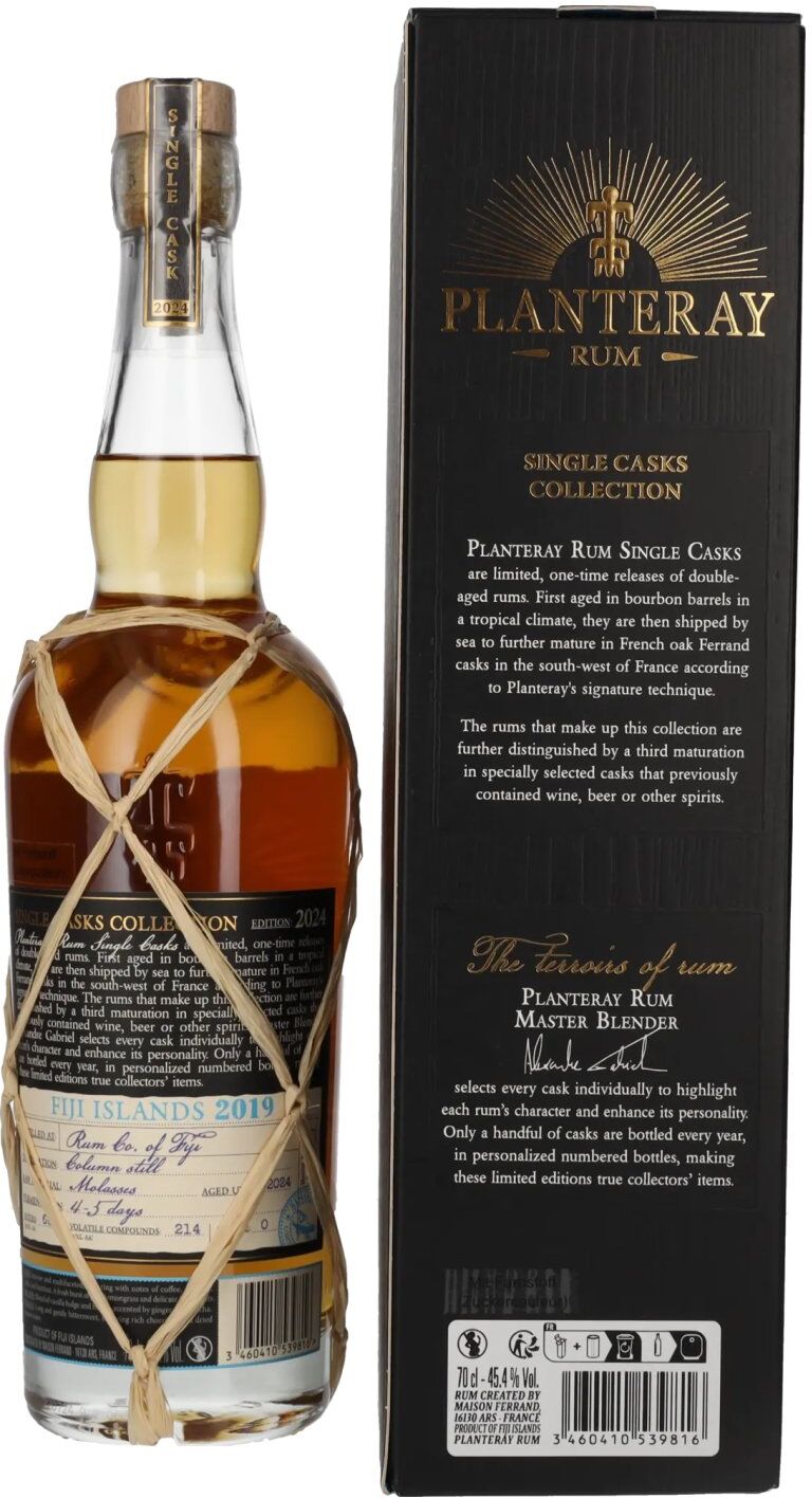 Planteray Rum FIJI 2019 Coffe Liqueur Cask Finish 45,4% Vol. 0,7l in Geschenkbox
