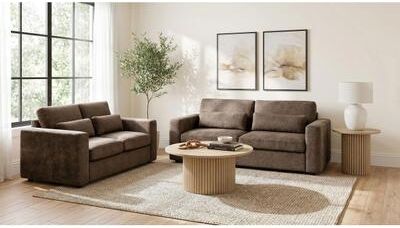 Coaster Amador Chenille Upholstered Track Arm Sofa Set