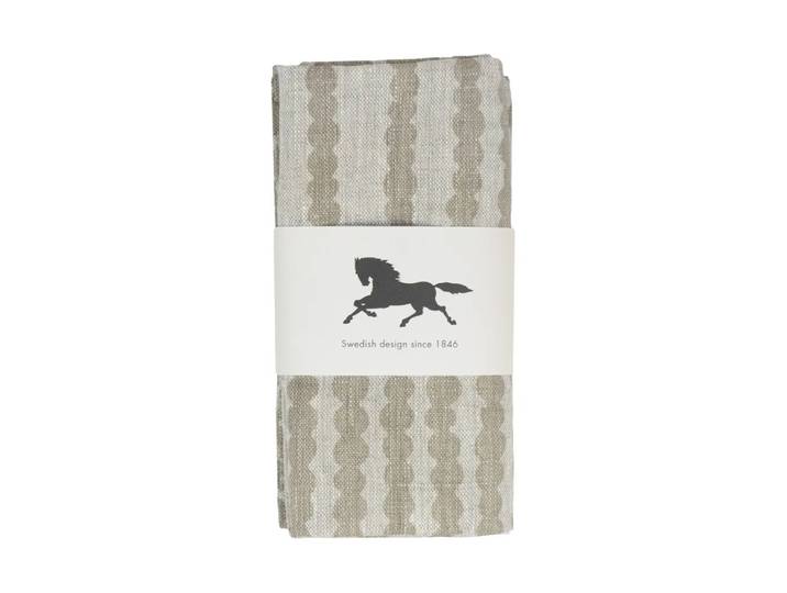 Almedahls Serviette Pricktyg 45x45cm lot de 2 Nature-Taupe