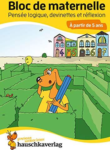 Linda Bayerl - Bloc de maternelle - Pensée logique, devinettes & réflexion À partir de 5 ans, A5-Bloc (Übungsmaterial für Kindergarten und Vorschule, Band 762) - Preis vom 11.10.2026 03:10:56 h