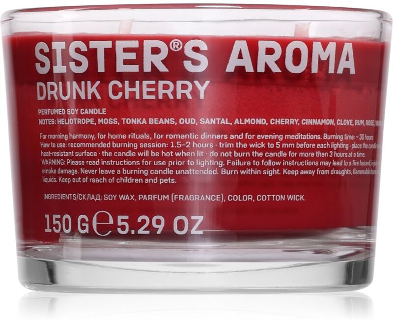 Sister's Aroma Drunk Cherry scented candle 150 g