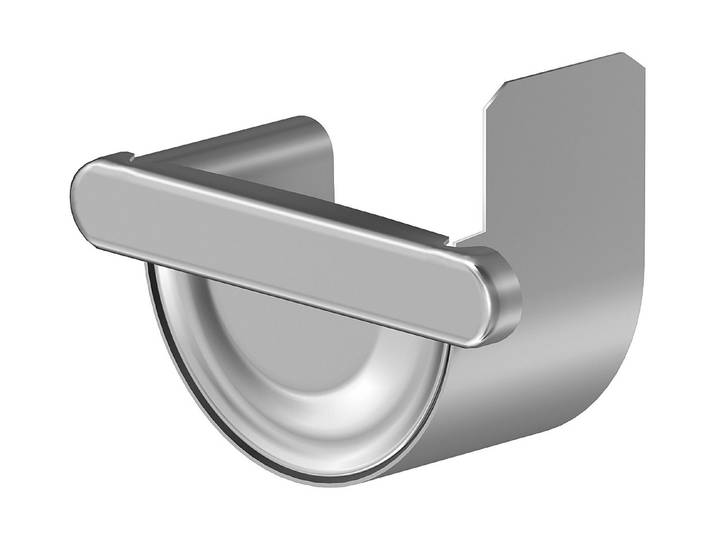 Sarei Rinnenendstück Aluminium Natur NW 80 rechts