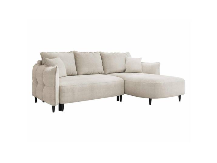 Mirjan24 Ecksofa Sycylia, Seite: Rechts, Creme, Holz, L-Form,L-Form, 244x165 cm, Wohnzimmer, Sofas & Couches, Wohnlandschaften, Ecksofas