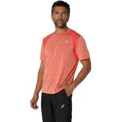 Asics Herrenlaufshirt Road SS Top - koralle / XL