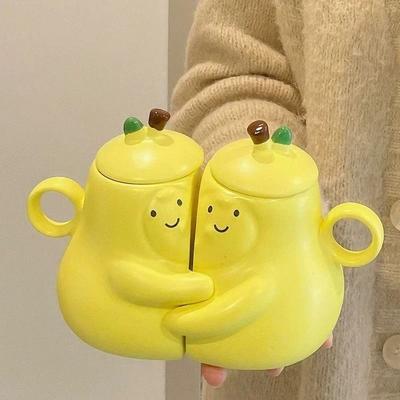Uplifted Finds "Hugging Pear Ceramic Couple Mugs Creative ""Never To Be Separated"" Gift Set Hugging Pear Ceramic Couple Mugs Creative ""Never To Be Separated"" Gift Set"