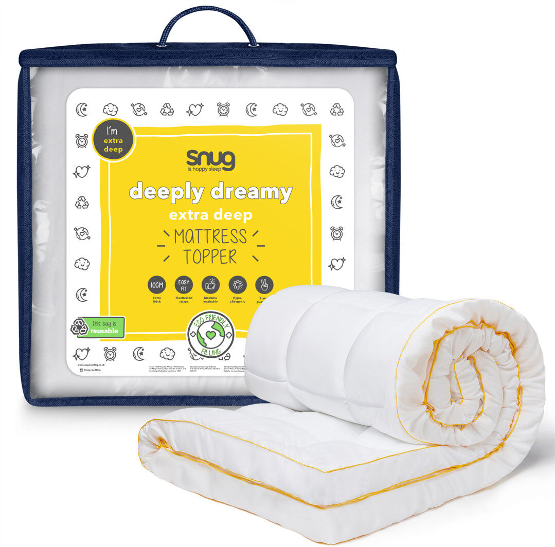 Snug Deeply Dreamy 10 cm Deep Eco Friendly Mattress Topper White Double (4'6)
