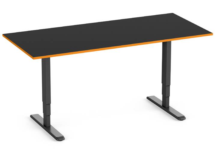 Primus Gamingschreibtisch Rechteck, Schwarz Klassik Sundown 180x80