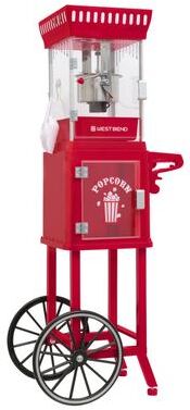 West Bend Popcorn Cart with 2.5 oz Kettle, 10-Cup Capacity