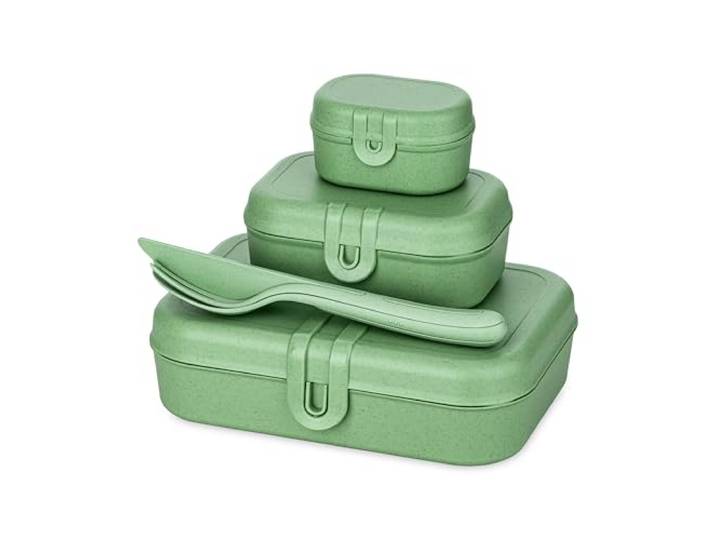 Koziol PASCAL READY Lunchbox-Set mit Besteck, 4-teilig