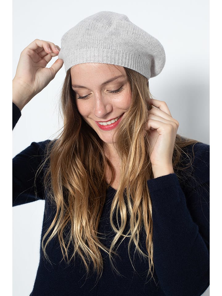 Perfect Cashmere Kaschmir-Mütze "Cloe" in Grau - onesize