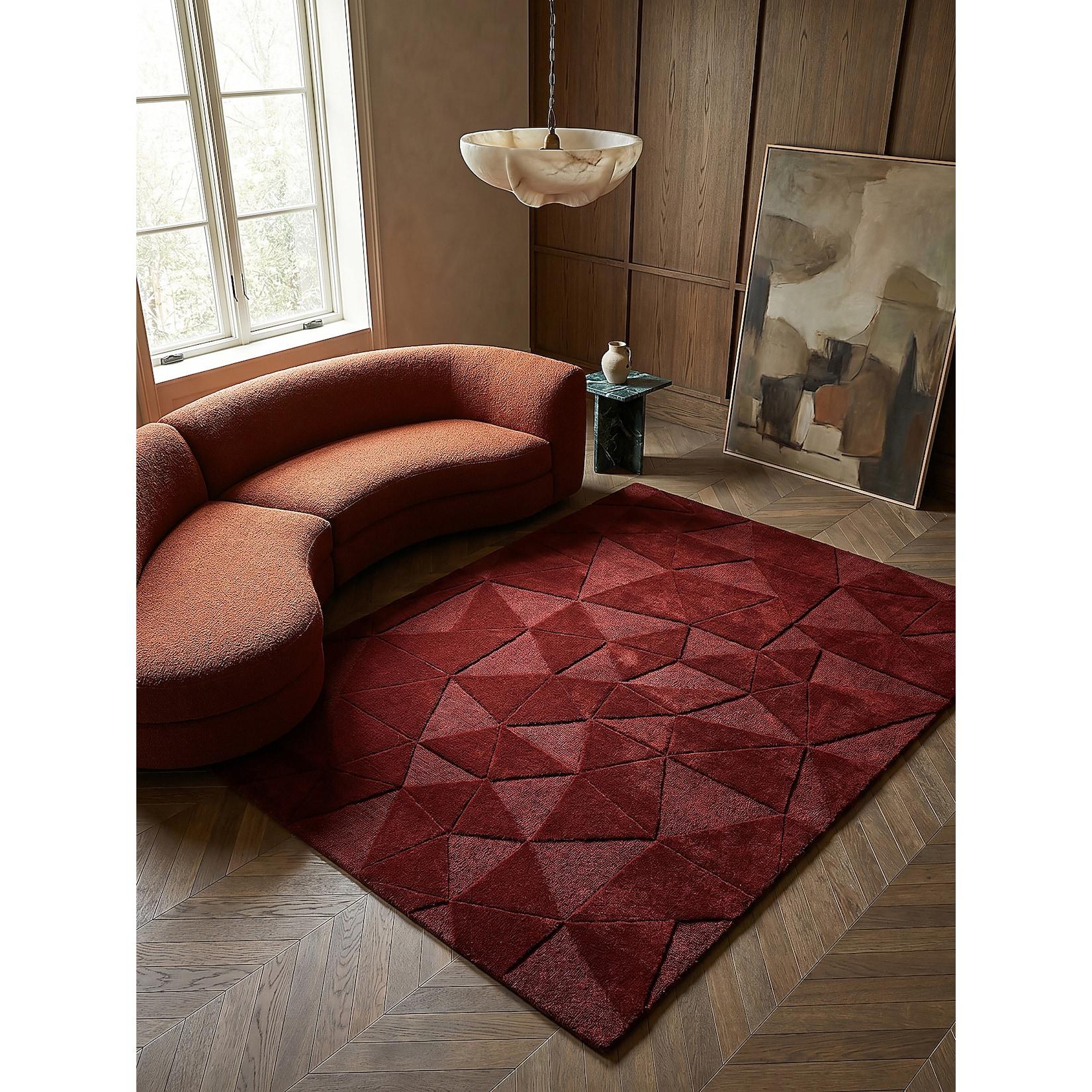 Wollteppich geometrisch Rot 200 x 290 cm - DEBEN Kadima Design