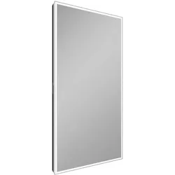 Schneider GLOW HCL Lichtspiegel, rundum Lichtbänder, Human Centric Lighting, mit Spiegelheizung, 56x5,5x90cm, 166.456.01.41, Farbe: Schwarz Matt