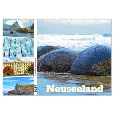 Neuseeland - Land der Kontraste (Wandkalender 2027 DIN A2 quer), CALVENDO Monatskalender