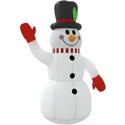 vidaXL, LED Weihnachtsdeko, aufblasbarer Schneemann