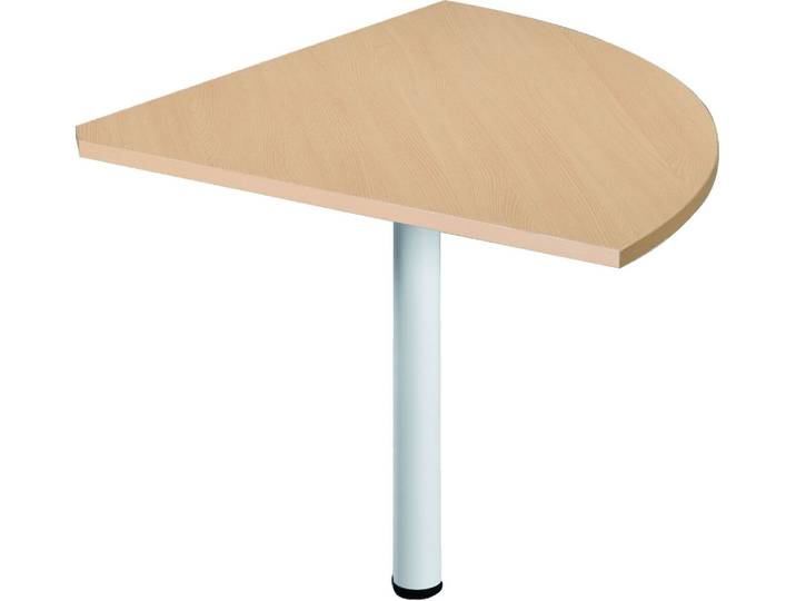 Angle de liaison Excellens plateau hêtre 90° piétement tube métal blanc - - Bruneau