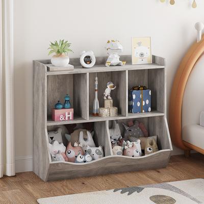 ELETHEBIA Kids Bookshelf and Bookcase Toy Storage Multi Shelf with Cubby Organizer Cabinet