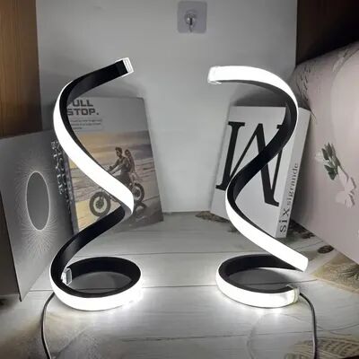 Inspire Daily Merch Modern LED Spiral Table Lamp Three Speed Dimming USB Power Button Switch Bedroom Decorative Light Modern LED Spiral Table Lamp Three Speed Dimming USB Power Button Switch Bedroom Decorative Light