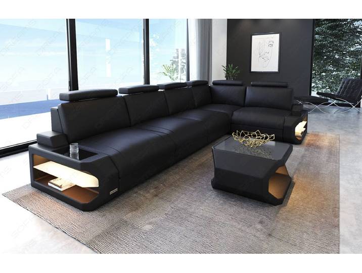 Leder-Ecksofa Siena L Lang Komfort & Stil