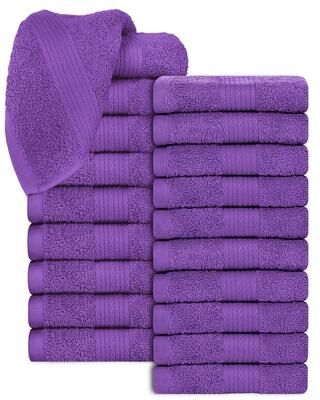 Ample Decor Spa Quality Ultra Soft Cotton Washcloths 12X12 Inch - 20 Pcs