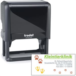 Trodat Printy 4926 Multi Color, Textstempel, inklusive Textplatte, bis zu 10 Zeilen