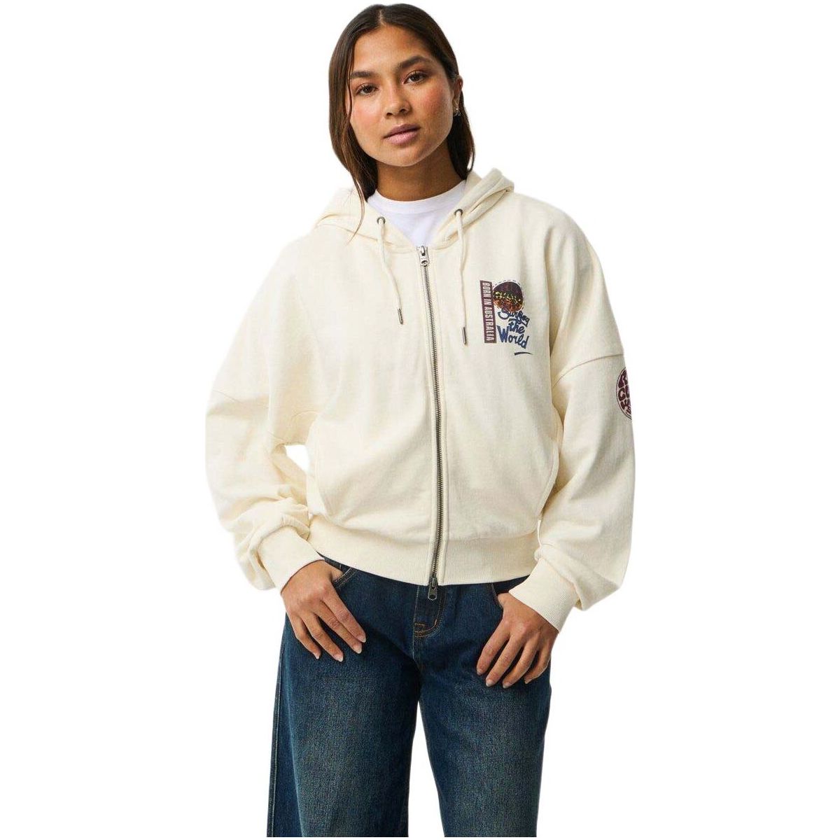 RipCurl Surf The World Zip Thru bone (3021) S 0D1WFL-3021-S