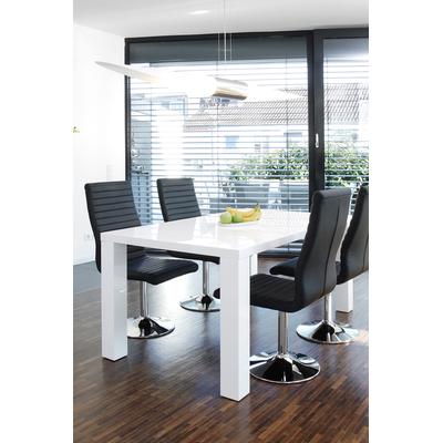 Essgruppe SALESFEVER "Luton - Stilvoller Esstisch inkl. Stühle", schwarz, Sitzmöbel-Sets, Essgruppe