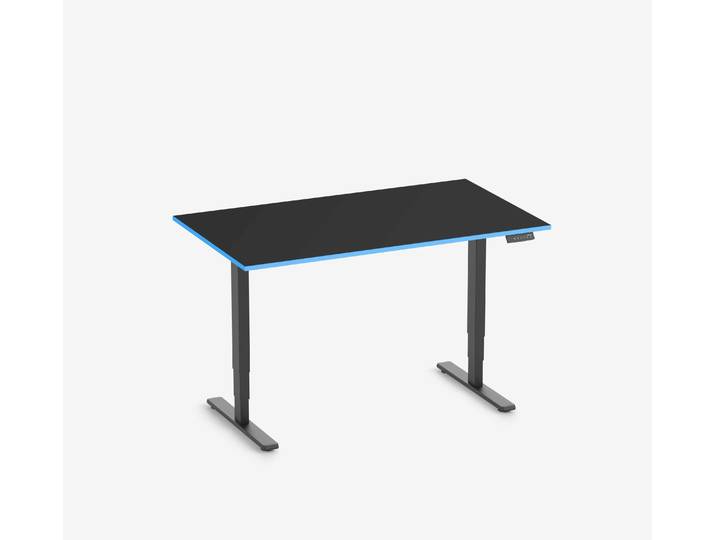 FOKUS Gamingschreibtisch Schwarz 140x80 Rechteck Ocean