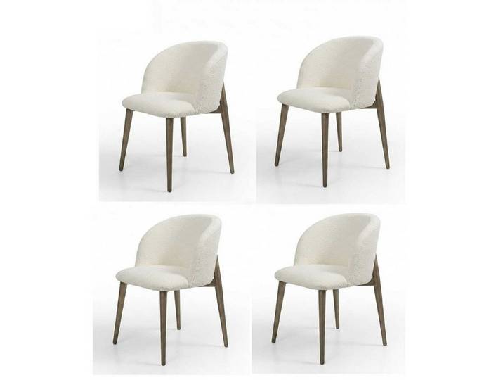 Xlmoebel Sitzgruppe Stuehle Set Weiss Modern Luxus Stuhl Polsterstuhl Esszimmerstuhl, (4-tlg., 4er-Set)