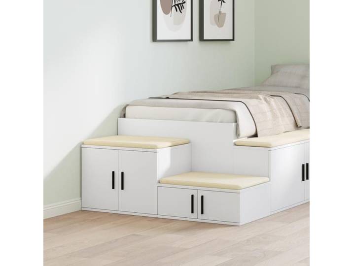 Table de chevet - Blanc - MDF - 40 cm - Contemporain - Design