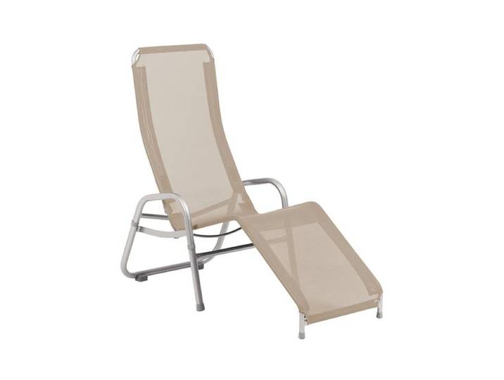 Karasek Bermuda Neo Bäderliege Aluminium/Textilene Sand Hellgrau
