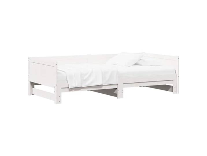 PUGYNBK Klappbett, 180 x 200 cm, Kiefer massiv Trundle aufklappbar, Lattenrost, platzsparend, minimalistisches Design