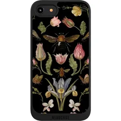 Nivocase Handyhülle für Apple iPhone 7 Hülle NIVOpure Case Schwarz Biene Blumenkranz Blüte (Apple iPhone 7), Smartphone Hülle, Schwarz
