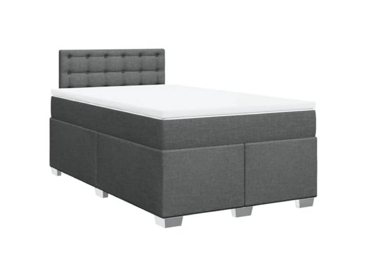 Boxspringbett mit Matratze Dunkelgrau 120x190 cm Stoff Taschenfederkern