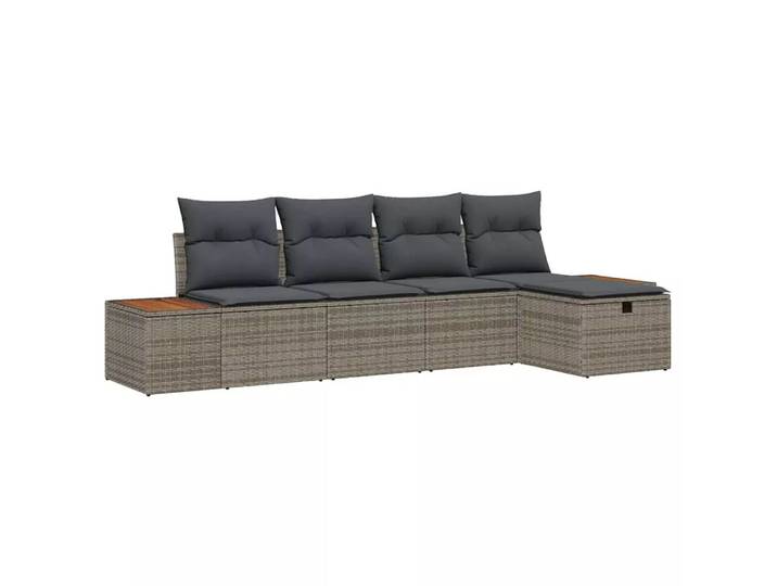 VidaXL - Modulare sofagarnitur poly-rattan, One Size, Grau