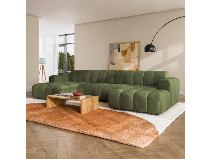 Masseno Ecksofa AENIS Moderne Sofa für Wohnzimmer - Olivgrün, ARAGON 39